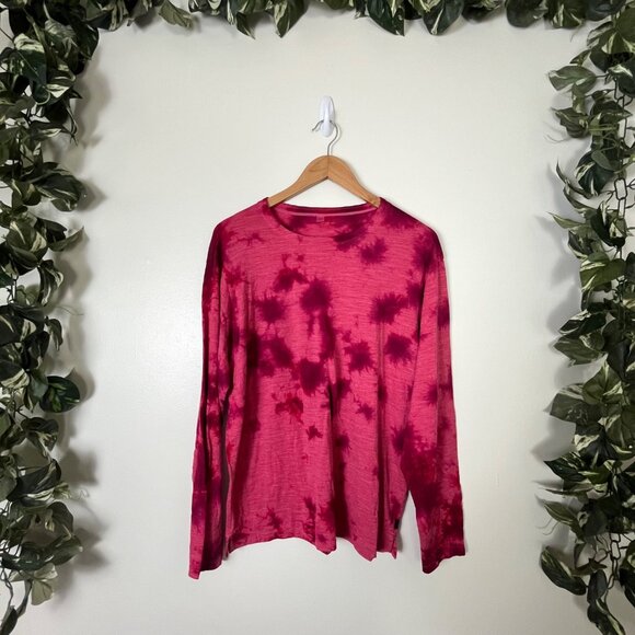 Lululemon Athletic Lab Wool Blend Long Sleeve Shirt Tie Dye Pink Men’s Size M - Picture 1 of 8